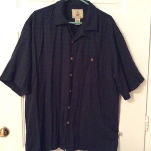 JOE MARLIN BLACK CASUAL BUTTONED SHIRT SZ XL